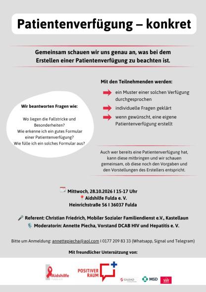 Flyer Patientenverf&uuml;gung